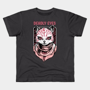 Deadly cat eyes , Horror cats eyes Kids T-Shirt